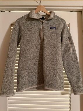 Patagonia Heathered Gray Quarter-Zip Fleece Pullover